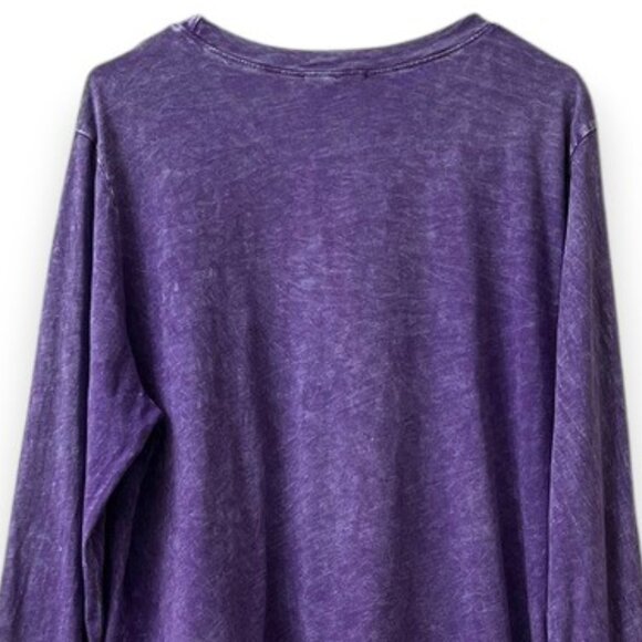 Jess & Jane Purple Mineral Wash Tunic Abstract Geo Print 100% Cotton  Size 1X - Picture 7 of 10